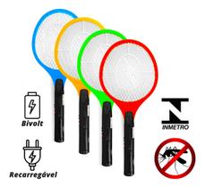 Raquete Elétrica Mata Insetos Recarregável Mosca Pernilongos para Ambientes sem Pragas Incomodantes