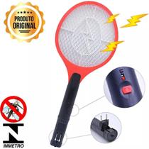 Raquete Elétrica Mata Insetos Recarregável Mosca Pernilongos