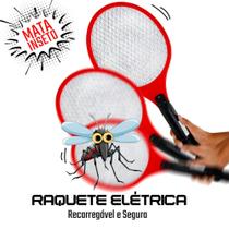 Raquete Eletrica Mata Mosca Muriçoca Mosquito Pernilongo Recarregável Potente Sortido Bivolt 110v / 220v Sortido