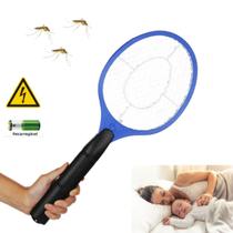 Raquete Elétrica Mata Mosquito Insetos Em Geral - Black Watch