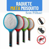 Raquete Elétrica Mata Mosquitos Recarregável Bivolt, Segura INMETRO Diga Adeus aos Insetos