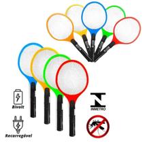 Raquete Elétrica Para Afastar Moscas Com Sensor De Toque