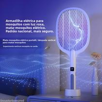 Raquete Elétrica Recarregável Tipo-C 4000V, Destacável, Portátil, Automática, Para Uso Interno E