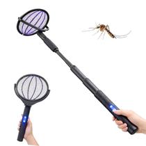 Raquete Mata Mosquito Eletrica Bastao Extensivel Luz UV Mosca Pernilongo Inseto Mesa Parede Quarto Sala Recarregavel Potente