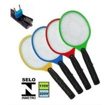 Raquete mata mosquito elétrica recarregável selo inmetro
