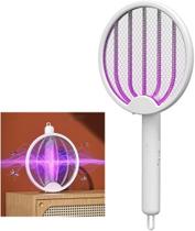 Raquete Mata Mosquitos 4 em 1: Elétrica, Luz UV,Dobrável e Recarregável - Combate Moscas, Pernilongos e Insetos