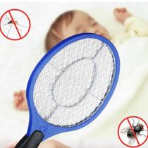 Raquete Mata Mosquitos e Moscas Bivolt Recarregável - ATENA