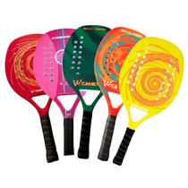 Raquete Para Beach Tennis Profissional Em Fibra Carbono Com Capa Protetora Camewin - Cores Sortidas