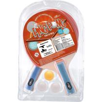 Raquete Para Ping Pong Conj. 2Raquetes+3 Bolas Art Brink Kit