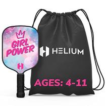 Raquete Pickleball Helium Crianças - Tamanho Infantil, Leve, Carbono - Girl Power