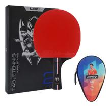 Raquete Ping Pong Tenis de Mesa Classica 2 Estrelas Loki K2 Aprovado ITTF + Capa