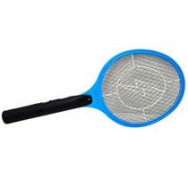 Raquete Recarregável Mata Mosquito Eletrica Bivolt Azul