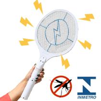 Raquete Super Premium Elétrica Mata Mosquito Com Led