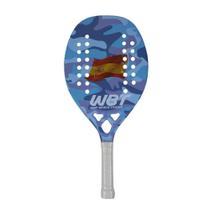 Raquete WBT Beach Tennis Spain com capa - Azul e Lilás