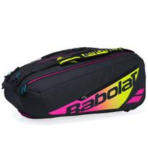 Raqueteira Babolat Pure Aero Rafa X12 Preta Amarela e Rosa