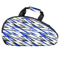 Raqueteira Dupla de Beach Tennis BT112 Branca e Azul - Teisen