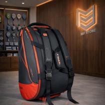Raqueteira NOX Luxury Open Series - Preto / Vermelho
