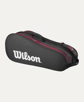 Raqueteira Wilson Advantage 3 Pack / Preto e Vermelho