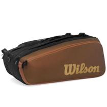 Raqueteira Wilson Super Tour Pro Staff V14 X15 Preta e Marrom Raqueteira Wilson Super Tour Pro Staff V14 X15 Preta e Marrom