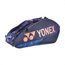 Raqueteira Yonex Pro Midnight Navy X6 Dupla Roxa e Laranja