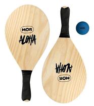 Raquetes De Frescobol + Bolinha Mor Aloha Diversão Garantida