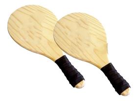 Raquetes De Madeira Ping Pong Frescobol Com Bola - Surf Radical