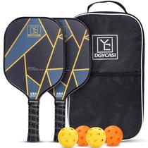 Raquetes de Pickleball YC DGYCASI 2025 em Fibra de Carbono - Kit com 2 Raquetes e Bolsa