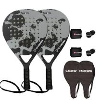 Raquetes de praia CAMEWIN Carbon Fiber 2 PCS com acessórios Raquetes de praia CAMEWIN Carbon Fiber 2 PCS com acessórios
