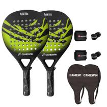 Raquetes de praia CAMEWIN Carbon Fiber 2 PCS com acessórios Raquetes de praia CAMEWIN Carbon Fiber 2 PCS com acessórios