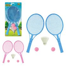 Raquetes Peteca Brinquedo Infantil 2 Bolinhas Badminton Nf - WE COMPANY