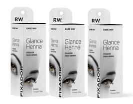 Rare way kit fixador para henna + sabonete liquido removedor glance 20ml