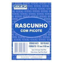 Rascunho Com Picote 100 fls 115mm x 160mm Pacote com 20 Blocos - São Domingos