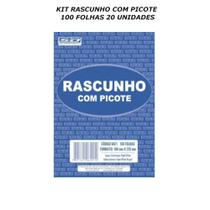 Rascunho com picote 100f 20un - sao domingos