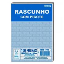 Rascunho Com Picote e Grampo 11,5x16 cm 100 Fls Kit Com 20