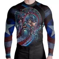 Rash Guard Capitão America Escudo - Atlética Esportes