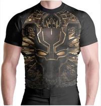 Rash Guard Dourada Pantera Manga Curta