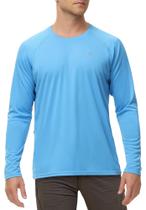 Rash Guard Ewedoos de manga comprida UPF 50+, azul de secagem rápida Rash Guard Ewedoos de manga comprida UPF 50+, azul de secagem rápida