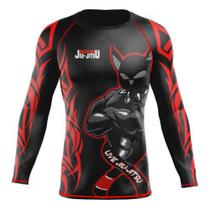 Rash Guard Jiu-Jitsu Treino Academia Camiseta Tecido Premium - Black Cat Sport Wear