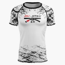 Rash Guard Manga Curta Jiu-Jitsu Academia Treino Segunda Pele Proteção - Combat - Black Cat Sport Wear