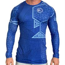 Rash Guard Masculina Compressão No Gi Blue Leaf Manga Longa