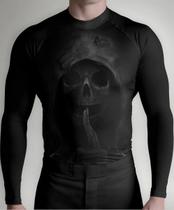 Rash Guard Masculina Compressão NoGi Skull Ceifador Manga Longa