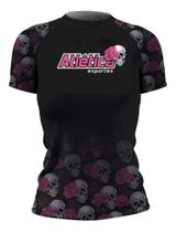 Rash Guard Pink Skull Feminina MC Atlética Esportes