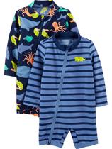 Rashguards Simple Joys da Carter's Boys, pacote com 2 unidades, 1 peça, 12 m