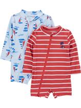 Rashguards Simple Joys da Carter's Boys, pacote com 2 unidades, 1 peça, 12 m Rashguards Simple Joys da Carter's Boys, pacote com 2 unidades, 1 peça, 12 m