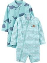 Rashguards Simple Joys da Carter's Boys, pacote com 2 unidades, 1 peça, 2T