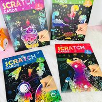 Raspadinha para Colorir Scratch Cards 8 Telas Bloco Magico Divertir Crianças - MRS