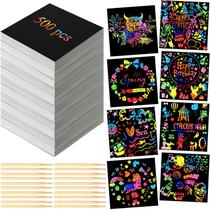 Raspadinhas Lenwen Rainbow Note com Bamboo Stylus, pacote 500