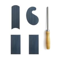 Raspador de gabinete, polidor, HERMIT TOOLS, com conjunto de 4 raspadores
