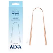Raspador De Lingua Alva Higiene Pessoal 100 Cobre Adulto