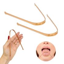 Raspador de língua Ayurveda 100% cobre puro com frase kit 2 Raspador de língua Ayurveda 100% cobre puro com frase kit 2
